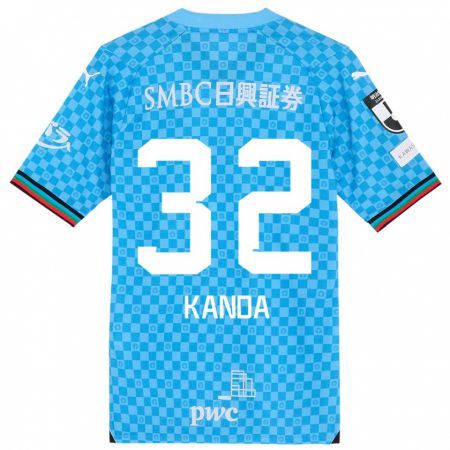 Kandiny Bambino Maglia Soma Kanda #32 Azzurro Blu Kit Gara Home 2024/25 Maglietta