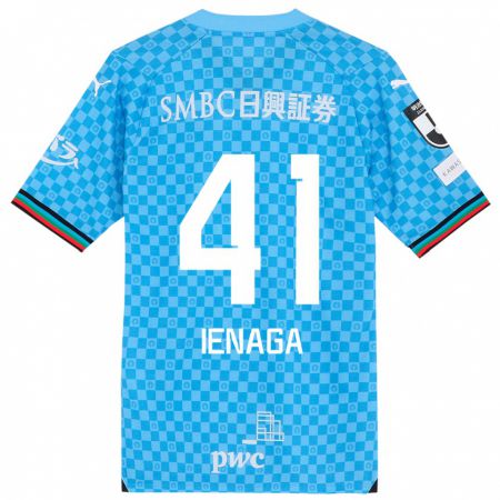 Kandiny Bambino Maglia Akihiro Ienaga #41 Azzurro Blu Kit Gara Home 2024/25 Maglietta