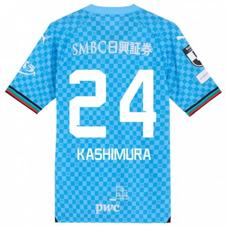 Kandiny Bambino Maglia Ryota Kashimura #24 Azzurro Blu Kit Gara Home 2024/25 Maglietta