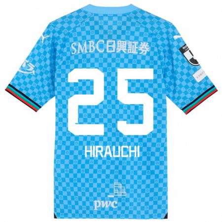 Kandiny Bambino Maglia Issei Hirauchi #25 Azzurro Blu Kit Gara Home 2024/25 Maglietta