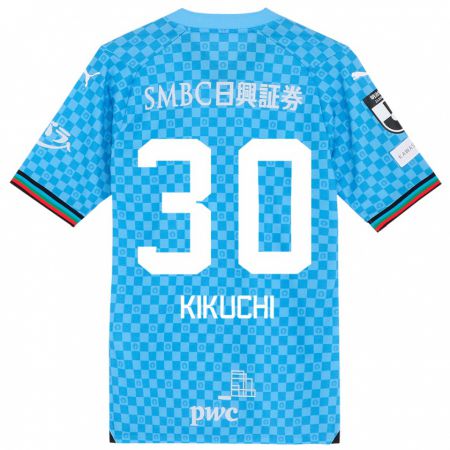 Kandiny Kinderen Kyo Kikuchi #30 Azuur Blauw Thuisshirt Thuistenue 2024/25 T-Shirt België