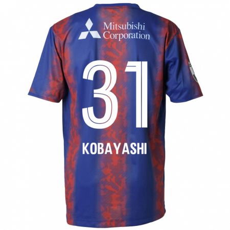 Kandiny Kinderen Masataka Kobayashi #31 Blauw Rood Thuisshirt Thuistenue 2024/25 T-Shirt