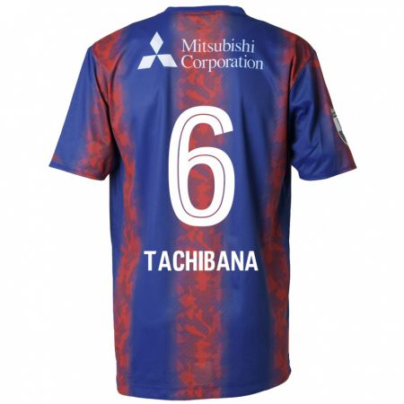 Kandiny Niño Camiseta Keigo Tachibana #6 Azul Rojo 1ª Equipación 2024/25 La Camisa