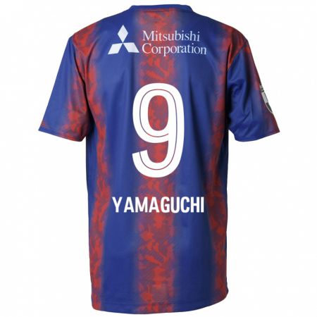 Kandiny Kinder Taiyo Yamaguchi #9 Blau Rot Heimtrikot Trikot 2024/25 T-Shirt Österreich