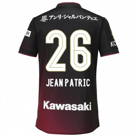 Kandiny Bambino Maglia Jean Patric #26 Nero Rosso Kit Gara Home 2024/25 Maglietta