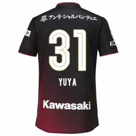 Kandiny Kinderen Yuya Nakasaka #31 Zwart Rood Thuisshirt Thuistenue 2024/25 T-Shirt België