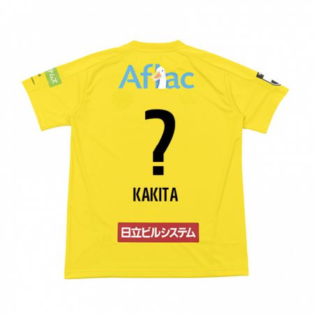 Kandiny Bambino Maglia Yuki Kakita #0 Giallo Nero Kit Gara Home 2024/25 Maglietta