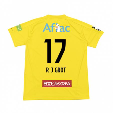 Kandiny Bambino Maglia Jay-Roy Grot #17 Giallo Nero Kit Gara Home 2024/25 Maglietta