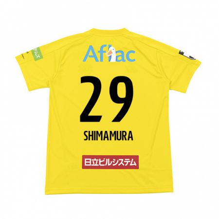 Kandiny Kinderen Takuya Shimamura #29 Geel Zwart Thuisshirt Thuistenue 2024/25 T-Shirt