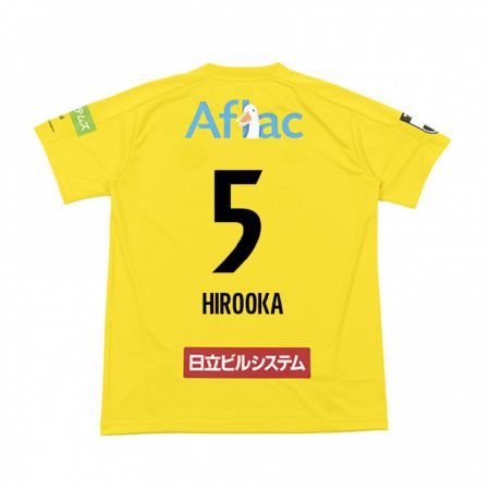 Kandiny Bambino Maglia Eita Hirooka #5 Giallo Nero Kit Gara Home 2024/25 Maglietta