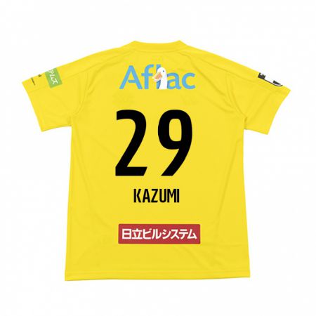 Kandiny Kinderen Takuto Kazumi #29 Geel Zwart Thuisshirt Thuistenue 2024/25 T-Shirt België