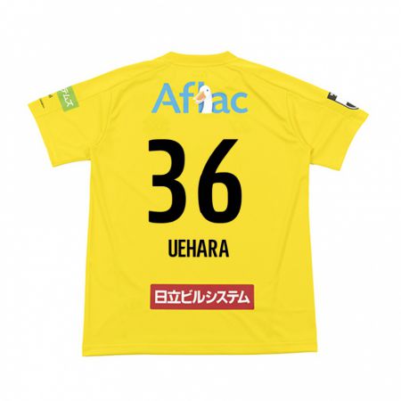 Kandiny Kinderen Reo Uehara #36 Geel Zwart Thuisshirt Thuistenue 2024/25 T-Shirt België