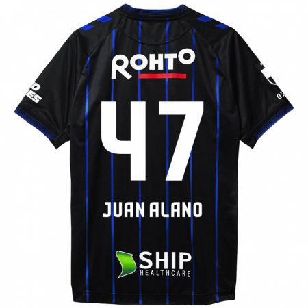 Kandiny Kinderen Juan Alano #47 Zwart Blauw Thuisshirt Thuistenue 2024/25 T-Shirt