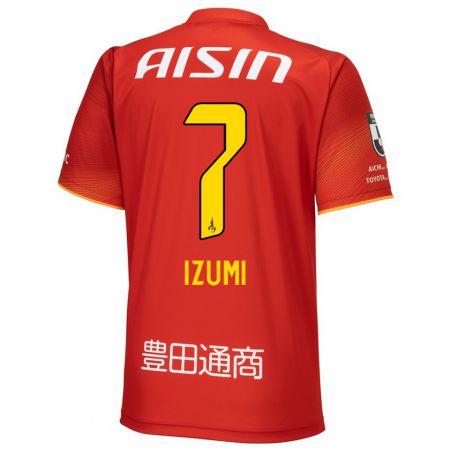 Kandiny Kinderen Ryuji Izumi #7 Rood Wit Geel Thuisshirt Thuistenue 2024/25 T-Shirt België