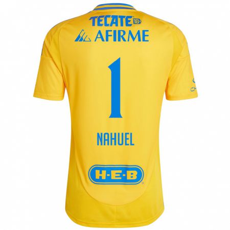 Kandiny Niño Camiseta Nahuel Guzmán #1 Oro Amarillo 1ª Equipación 2024/25 La Camisa