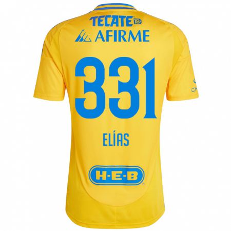 Kandiny Kinderen Bruno Elías #331 Goud Geel Thuisshirt Thuistenue 2024/25 T-Shirt België