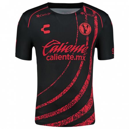 Kandiny Bambino Maglia Victoria López #27 Nero Rosso Kit Gara Home 2024/25 Maglietta