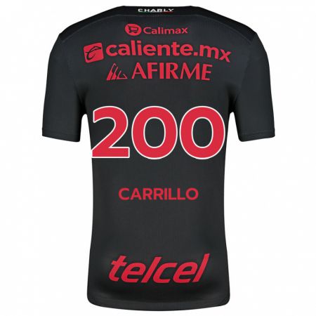 Kandiny Kinderen Manuel Carrillo #200 Zwart Rood Thuisshirt Thuistenue 2024/25 T-Shirt België