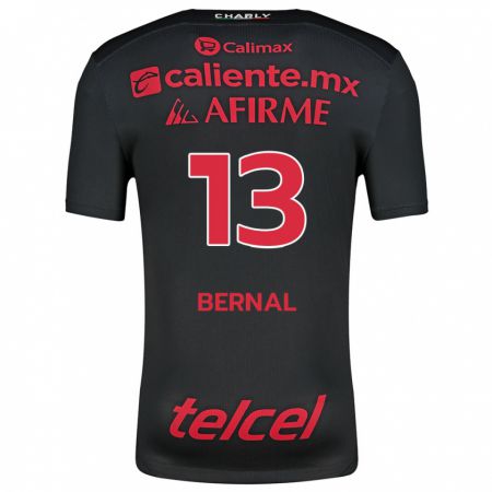 Kandiny Niño Camiseta Mayra Pelayo-Bernal #13 Negro Rojo 1ª Equipación 2024/25 La Camisa