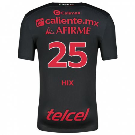 Kandiny Bambino Maglia Angelina Hix #25 Nero Rosso Kit Gara Home 2024/25 Maglietta