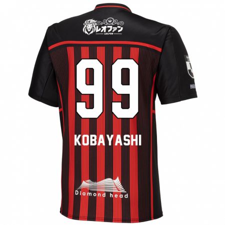 Kandiny Kinderen Yuki Kobayashi #99 Rood Zwart Thuisshirt Thuistenue 2024/25 T-Shirt België