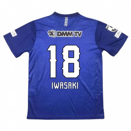 Kandiny Kinderen Yuto Iwasaki #18 Donkerblauw Thuisshirt Thuistenue 2024/25 T-Shirt