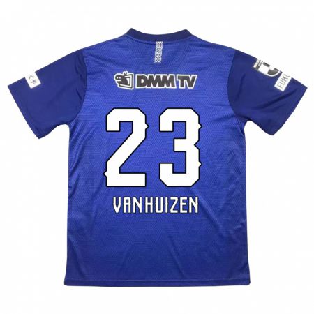 Kandiny Kinder Haruki Christopher Van Huizen #23 Dunkelblau Heimtrikot Trikot 2024/25 T-Shirt Österreich