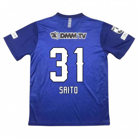 Kandiny Kinderen Kenjiro Saito #31 Donkerblauw Thuisshirt Thuistenue 2024/25 T-Shirt België