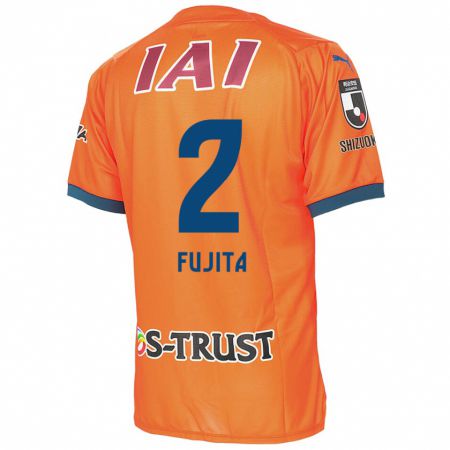 Kandiny Kinderen Shunsuke Fujita #2 Oranje Blauw Thuisshirt Thuistenue 2024/25 T-Shirt