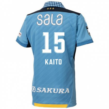 Kandiny Niño Camiseta Kaito Suzuki #15 Azul Negro 1ª Equipación 2024/25 La Camisa