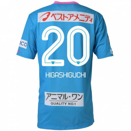 Kandiny Kinderen Aitaro Higashiguchi #20 Blauw Roze Thuisshirt Thuistenue 2024/25 T-Shirt