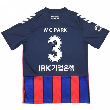 Kandiny Kinderen Cheol-Woo Park #3 Blauw Rood Thuisshirt Thuistenue 2024/25 T-Shirt