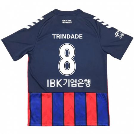 Kandiny Kinderen Matheus Trindade #8 Blauw Rood Thuisshirt Thuistenue 2024/25 T-Shirt België