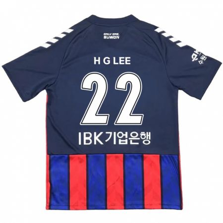 Kandiny Kinderen Gwang-Hyeok Lee #22 Blauw Rood Thuisshirt Thuistenue 2024/25 T-Shirt België