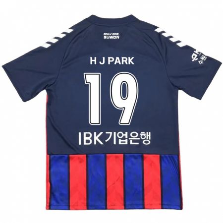 Kandiny Kinderen Jun-Hui Park #19 Blauw Rood Thuisshirt Thuistenue 2024/25 T-Shirt