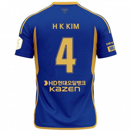 Kandiny Kinderen Kee-Hee Kim #4 Blauw Geel Thuisshirt Thuistenue 2024/25 T-Shirt België