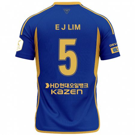 Kandiny Bambino Maglia Jong-Eun Lim #5 Blu Giallo Kit Gara Home 2024/25 Maglietta