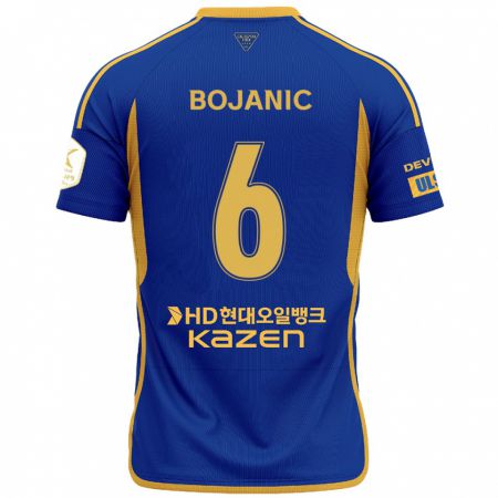 Kandiny Kinderen Darijan Bojanic #6 Blauw Geel Thuisshirt Thuistenue 2024/25 T-Shirt België