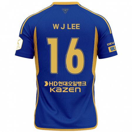 Kandiny Kinderen Jae-Wook Lee #16 Blauw Geel Thuisshirt Thuistenue 2024/25 T-Shirt België