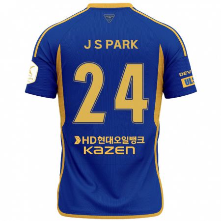 Kandiny Kinderen Sang-Jun Park #24 Blauw Geel Thuisshirt Thuistenue 2024/25 T-Shirt België