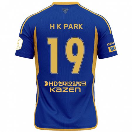 Kandiny Bambino Maglia Kang-Hyun Park #19 Blu Giallo Kit Gara Home 2024/25 Maglietta