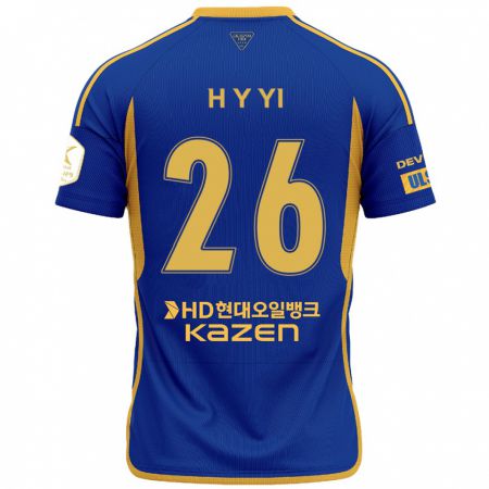 Kandiny Kinderen Yong-Hyeon Yi #26 Blauw Geel Thuisshirt Thuistenue 2024/25 T-Shirt