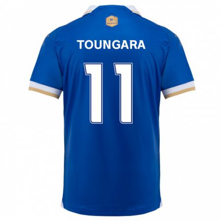 Kandiny Kinderen Aboubacar Toungara #11 Blauw Wit Thuisshirt Thuistenue 2024/25 T-Shirt België