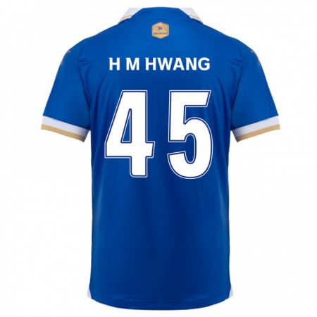 KandinyキッズMyung-Hyun Hwang#45ブルーホワイトホームシャツ2024/25ジャージーユニフォーム