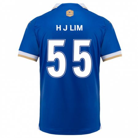 Kandiny Niño Camiseta Ji-Hoon Lim #55 Azul Blanco 1ª Equipación 2024/25 La Camisa