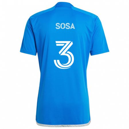 Kandiny Kinder Joaquín Sosa #3 Blau Weiss Heimtrikot Trikot 2024/25 T-Shirt Österreich