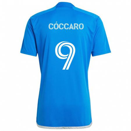 Kandiny Niño Camiseta Matías Cóccaro #9 Azul Blanco 1ª Equipación 2024/25 La Camisa