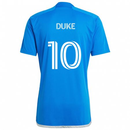 Kandiny Kinderen Bryce Duke #10 Blauw Wit Thuisshirt Thuistenue 2024/25 T-Shirt België