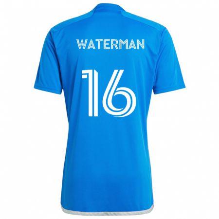 Kandiny Kinderen Joel Waterman #16 Blauw Wit Thuisshirt Thuistenue 2024/25 T-Shirt België