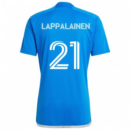 Kandiny Kinderen Lassi Lappalainen #21 Blauw Wit Thuisshirt Thuistenue 2024/25 T-Shirt België